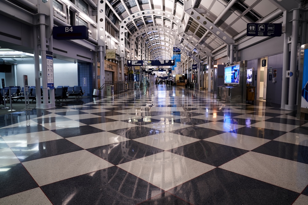 View of Airport gate at Chicago Midway Airport